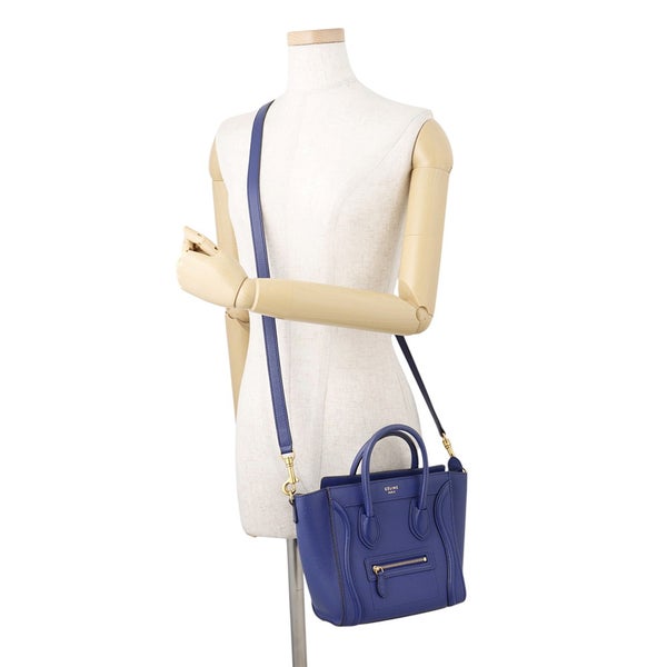 セリーヌ ハンドバッグ ラゲージシリーズ ナノショッパー レザー 168243 CELINE 2wayショルダーバッグ