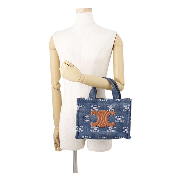 セリーヌ ハンドバッグ トリオンフ カバ タイス スモール キャンバス レザー 199162 CELINE 2way