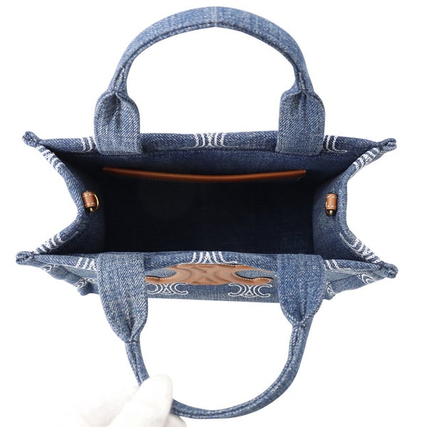 セリーヌ ハンドバッグ トリオンフ カバ タイス スモール キャンバス レザー 199162 CELINE 2way