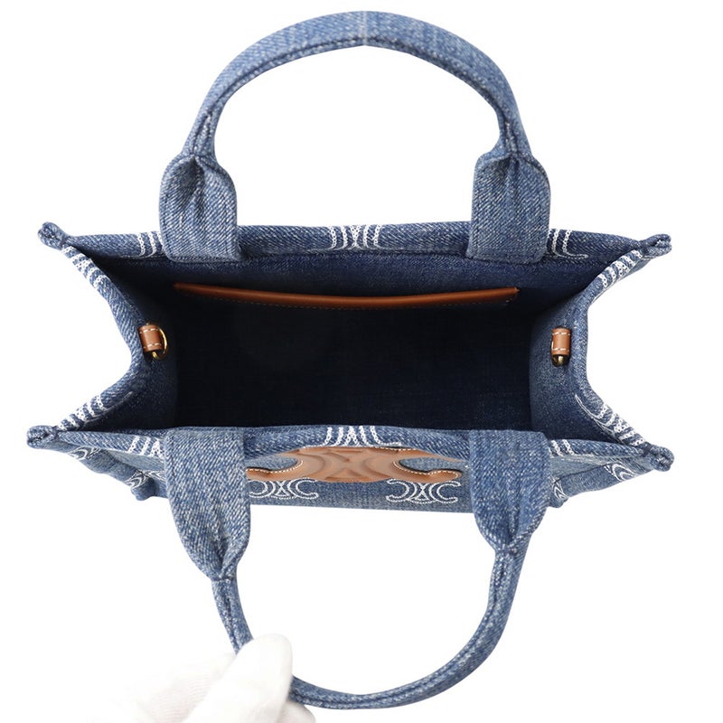 セリーヌ ハンドバッグ トリオンフ カバ タイス スモール キャンバス レザー 199162 CELINE 2way