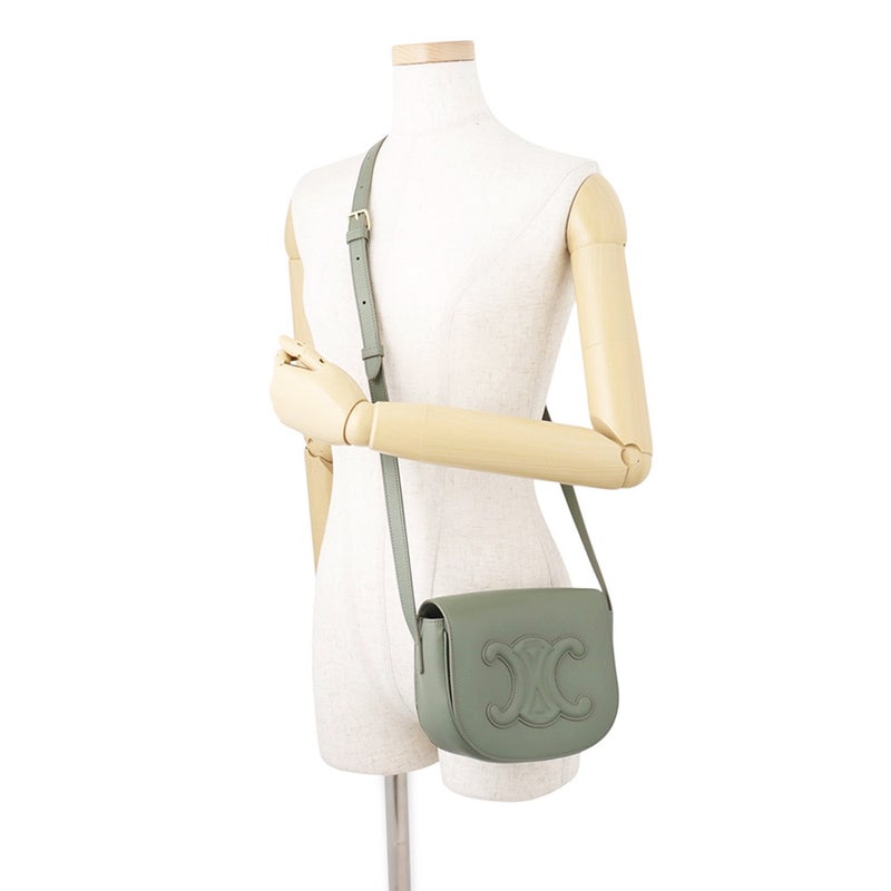 セリーヌ ショルダーバッグ フォルコ キュイル トリオンフ スムースカーフレザー 198263 CELINE