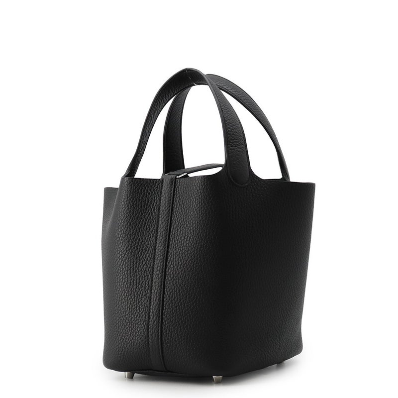 エルメス ハンドバッグ ピコタンロックPM ブラック/シルバー金具 トリヨンクレマンス G刻印 黒