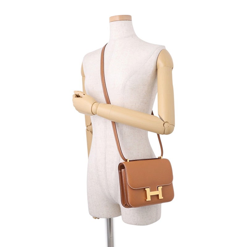 エルメス ショルダーバッグ ミニ コンスタンス3 ミロワール ゴールド/ゴールド金具 エプソン G刻印 HERMES Constance
