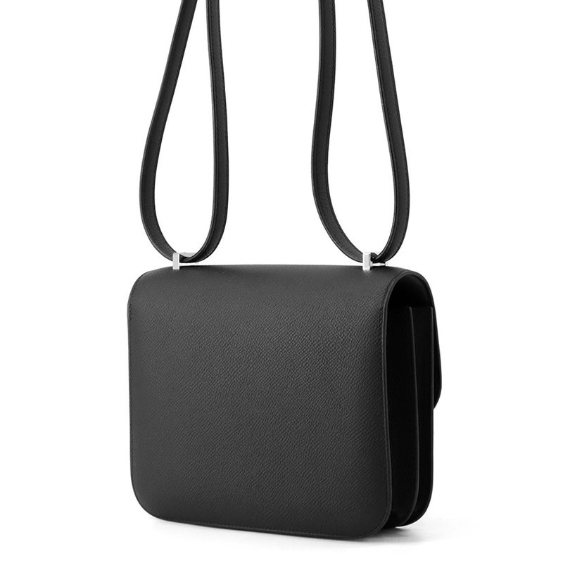 エルメス ショルダーバッグ ミニ コンスタンス3 ミロワール ブラック/シルバー金具 エプソン G刻印 HERMES Constance 黒