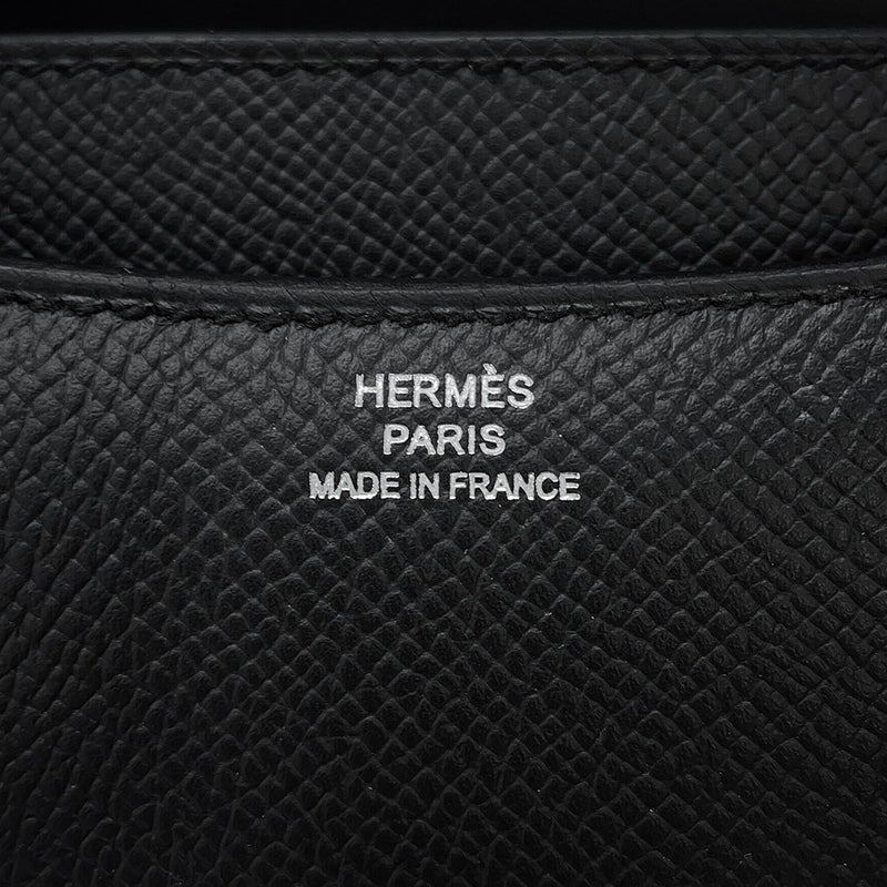 エルメス ショルダーバッグ ミニ コンスタンス3 ミロワール ブラック/シルバー金具 エプソン G刻印 HERMES Constance 黒