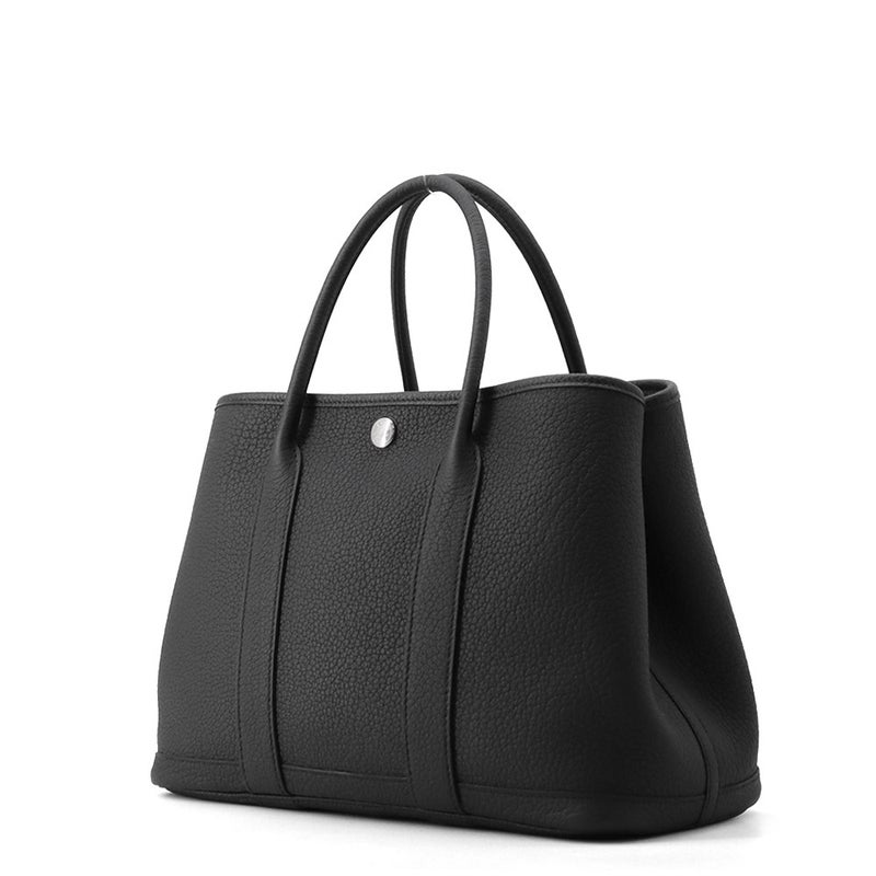 エルメス トートバッグ ガーデンパーティTPM ブラック/シルバー金具 ネゴンダ B刻印 HERMES 黒