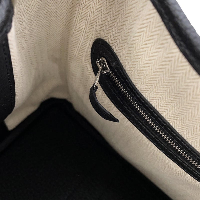 エルメス トートバッグ ガーデンパーティTPM ブラック/シルバー金具 ネゴンダ B刻印 HERMES 黒
