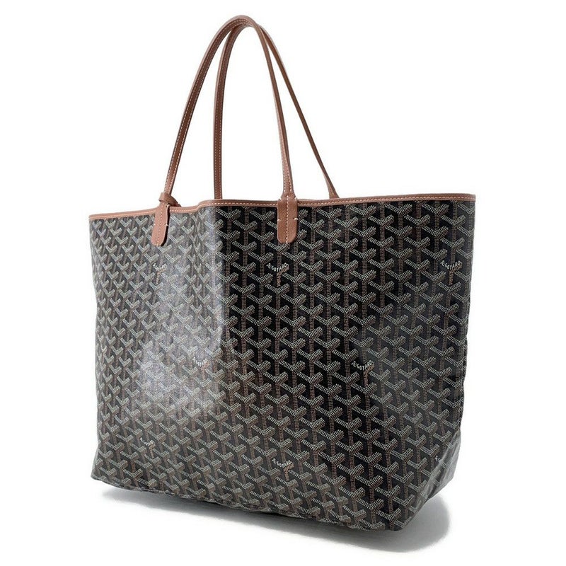 ゴヤール トートバッグ サンルイGM PVC STLOUIGMLTY01CL03P GOYARD ポーチ付き 黒 ブラウン