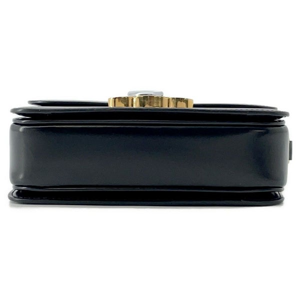 セリーヌ ショルダーバッグ ティーン トリオンフ シャイニーカーフレザー 188423 CELINE 黒