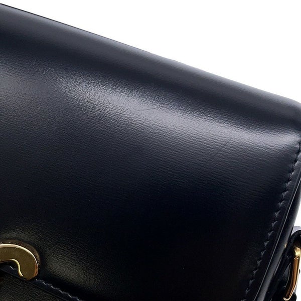 セリーヌ ショルダーバッグ ティーン トリオンフ シャイニーカーフレザー 188423 CELINE 黒