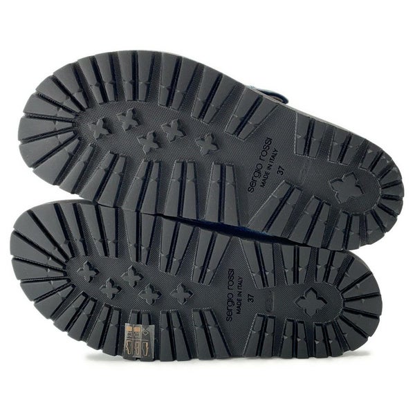 セルジオ ロッシ サンダル SR TWENTY BUCKLE フラット デニム B10390 レディースサイズ37 Sergio Rossi 靴