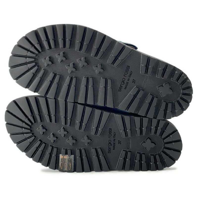 セルジオ ロッシ サンダル SR TWENTY BUCKLE フラット デニム B10390 レディースサイズ37 Sergio Rossi 靴