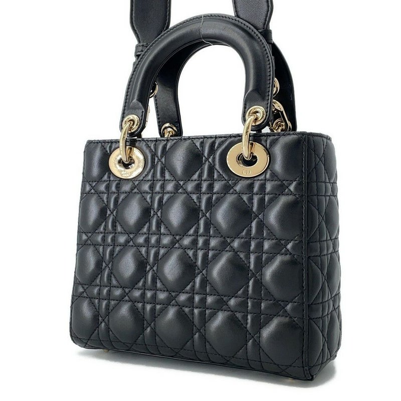 クリスチャン・ディオール ハンドバッグ マイレディディオール カナージュ M0538OCEA Christian Dior バッグ 2wayショルダー 黒