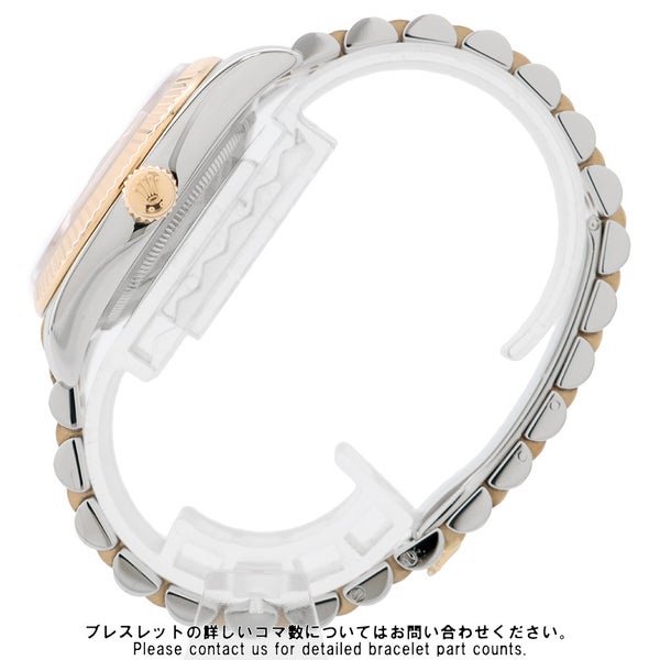 ロレックス デイトジャスト D番 SS/K18YG 116233 ROLEX 腕時計 ブラック/シルバー文字盤