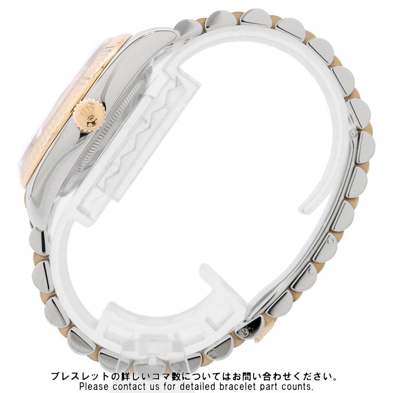 ロレックス デイトジャスト D番 SS/K18YG 116233 ROLEX 腕時計 ブラック/シルバー文字盤