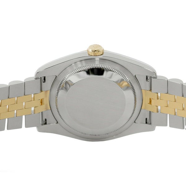 ロレックス デイトジャスト D番 SS/K18YG 116233 ROLEX 腕時計 ブラック/シルバー文字盤