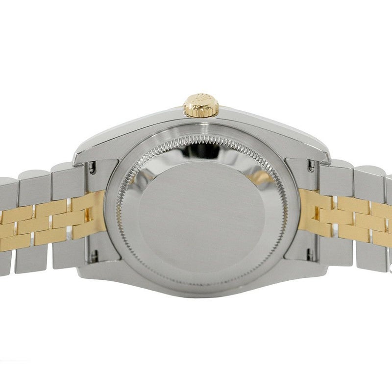 ロレックス デイトジャスト D番 SS/K18YG 116233 ROLEX 腕時計 ブラック/シルバー文字盤