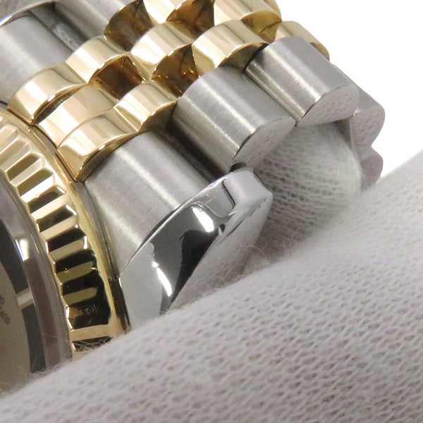 ロレックス デイトジャスト D番 SS/K18YG 116233 ROLEX 腕時計 ブラック/シルバー文字盤