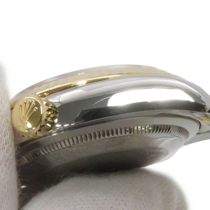 ロレックス デイトジャスト D番 SS/K18YG 116233 ROLEX 腕時計 ブラック/シルバー文字盤