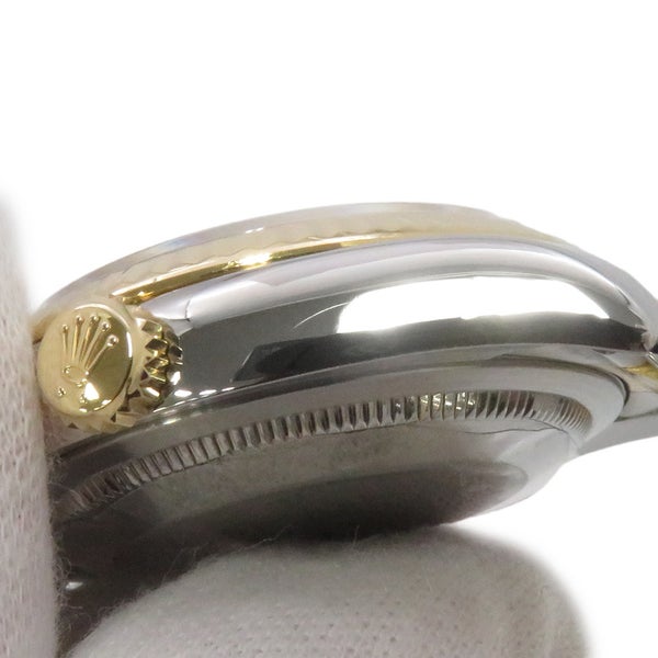 ロレックス デイトジャスト D番 SS/K18YG 116233 ROLEX 腕時計 ブラック/シルバー文字盤