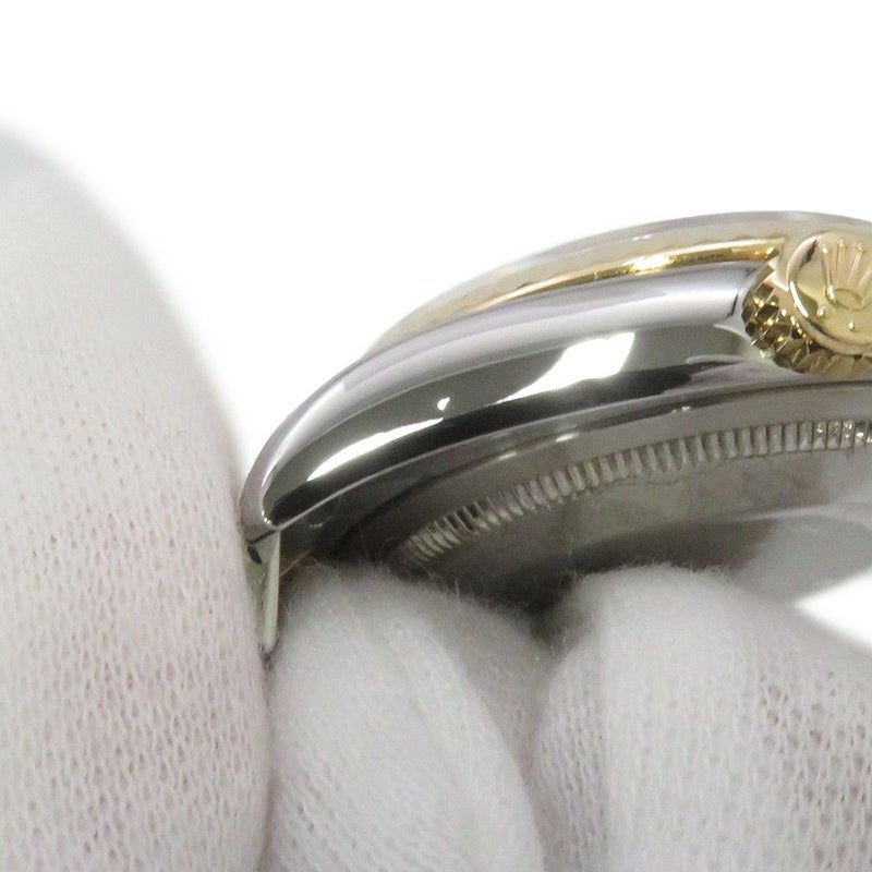 ロレックス デイトジャスト D番 SS/K18YG 116233 ROLEX 腕時計 ブラック/シルバー文字盤