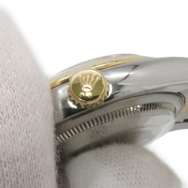 ロレックス デイトジャスト D番 SS/K18YG 116233 ROLEX 腕時計 ブラック/シルバー文字盤