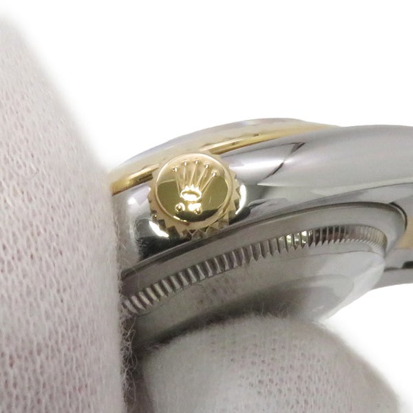 ロレックス デイトジャスト D番 SS/K18YG 116233 ROLEX 腕時計 ブラック/シルバー文字盤