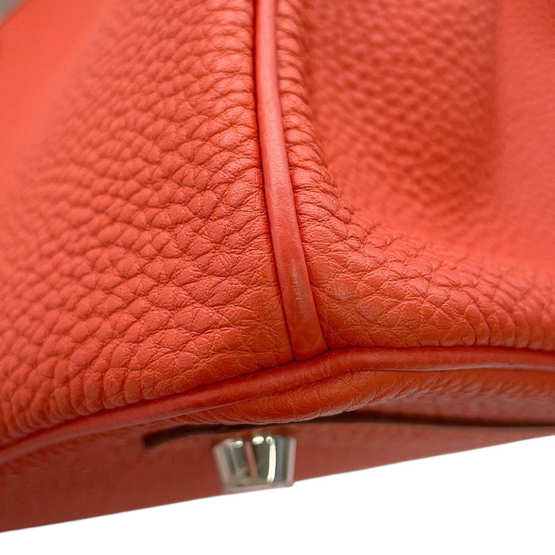 エルメス バーキン30 タッチ オレンジポピー/シルバー金具 アリゲーターマット/トゴ U刻印 HERMES Birkin ハンドバッグ