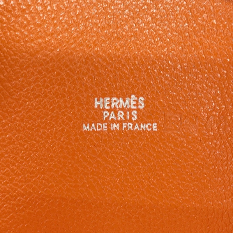 エルメス ハンドバッグ ケリー28 内縫い ダルメシアン オレンジ/シルバー金具 ブッフルスキッパー □F刻印 ２wayショルダー