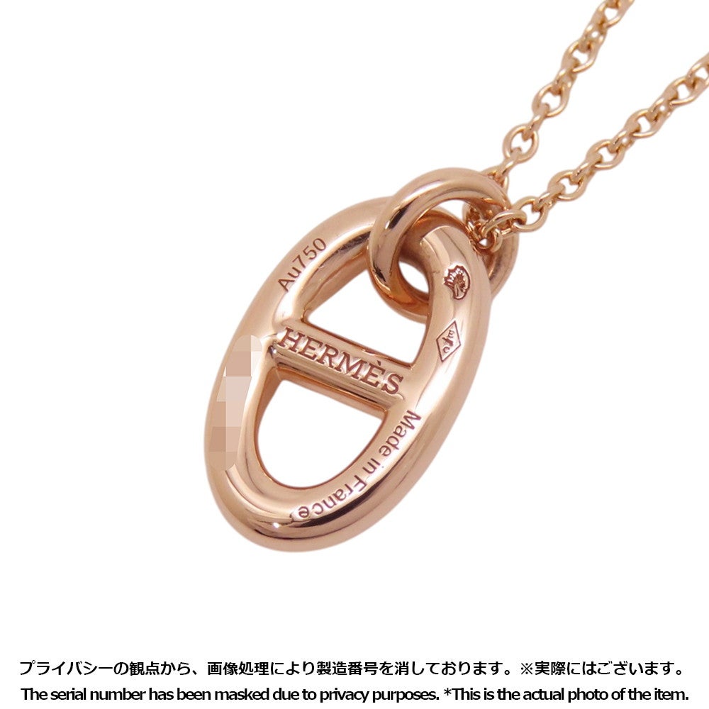 エルメス超美品✨本物正規品✨刻印有激レアビンテージ✨金ペンダント✨ネックレス エルメス ネックレス シェーヌダンクル ファランドール PM K18PGピンク