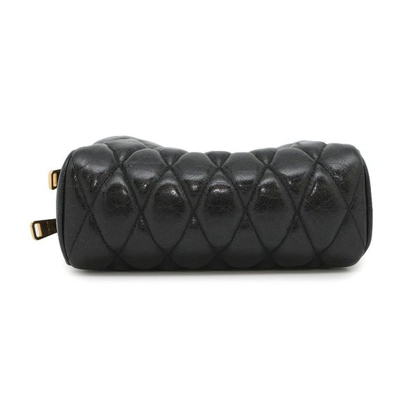 ミュウミュウ ショルダーバッグ キルティング レザー Miu Miu バッグ 黒