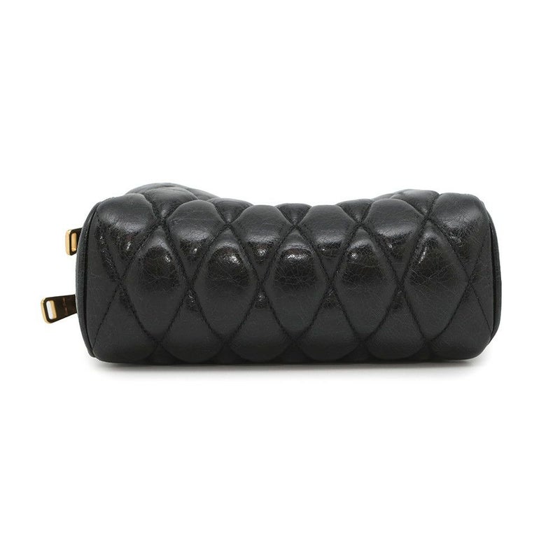 ミュウミュウ ショルダーバッグ キルティング レザー Miu Miu バッグ 黒