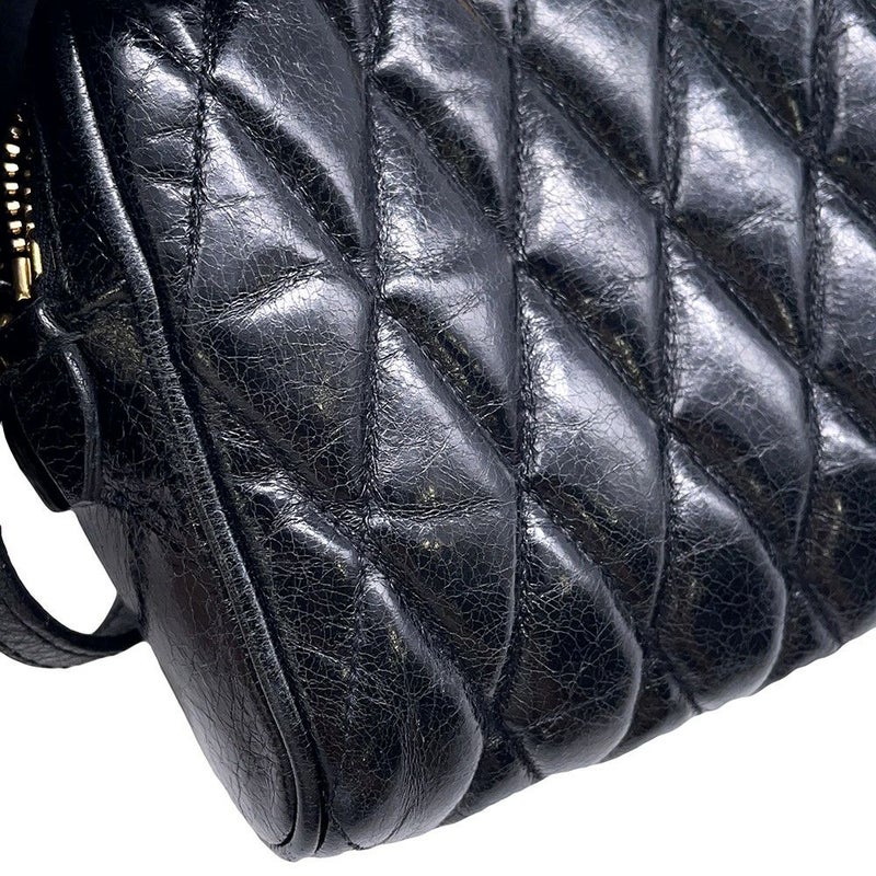 ミュウミュウ ショルダーバッグ キルティング レザー Miu Miu バッグ 黒