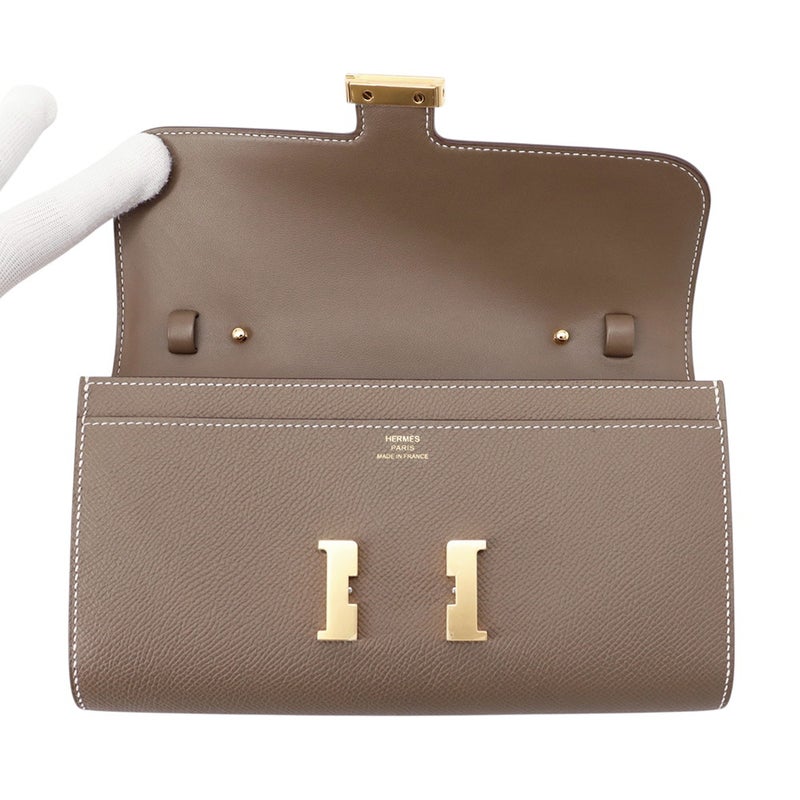 エルメス 長財布 コンスタンス トゥーゴー ロング エトゥープ/ゴールド金具 エプソン G刻印 財布