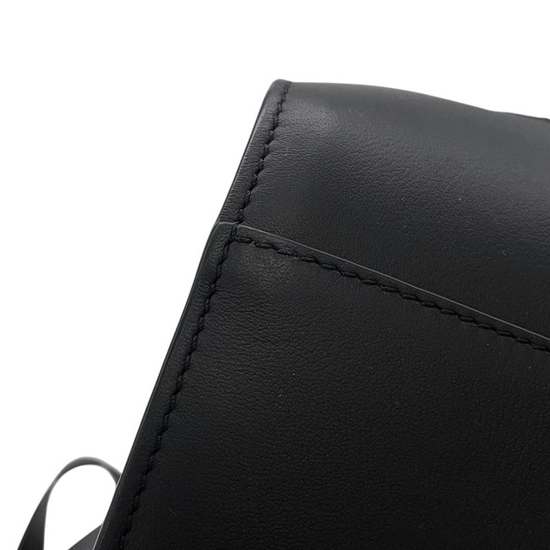 ロエベ ハンドバッグ ハンモック コンパクト レザー ラフィア LOEWE ２wayショルダー 黒