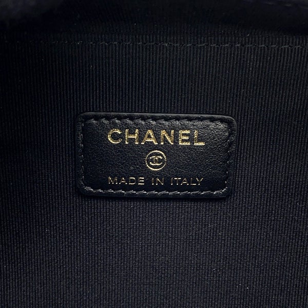 シャネル チェーンバニティバック ミニ マトラッセ ココマーク キャビアスキン AP2634 CHANEL バッグ 黒