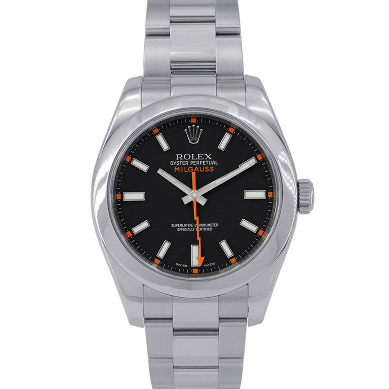 ロレックス ミルガウス ランダムシリアル ルーレット V番 116400 ROLEX 腕時計 黒文字盤