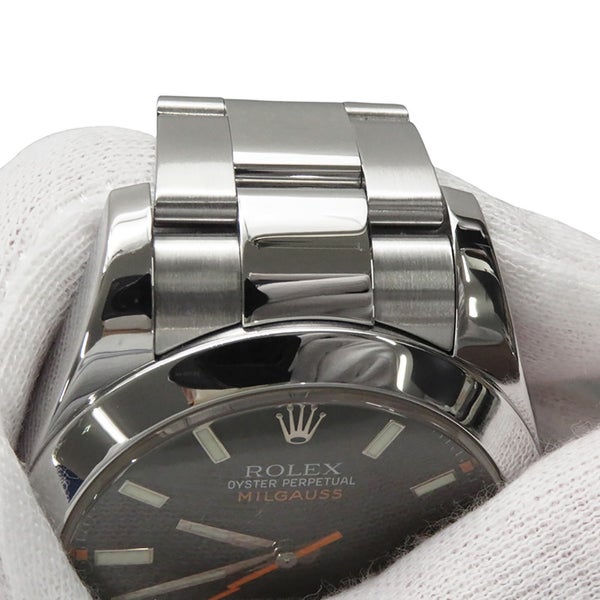 ロレックス ミルガウス ランダムシリアル ルーレット V番 116400 ROLEX 腕時計 黒文字盤