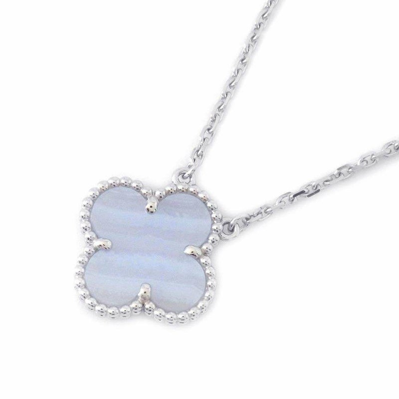 ヴァンクリーフ&アーペル ネックレス ヴィンテージ アルハンブラ ペンダント カルセドニー K18WG VCARD34900