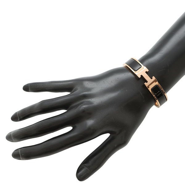 エルメス ブレスレット クリック H クリッククラックPM ブラック/ピンクゴールド金具 HERMES アクセサリー