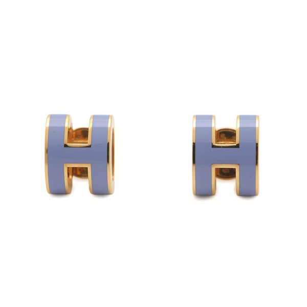 エルメス ピアス ミニ・ポップアッシュ リラ/ゴールド金具 HERMES アクセサリー