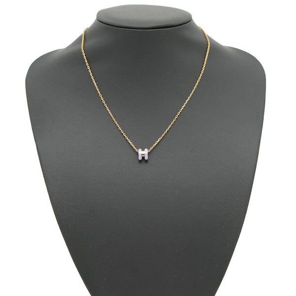 エルメス ネックレス ミニ・ポップアッシュ リラ/ゴールド金具 HERMES アクセサリー