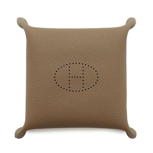 エルメス トレイ ヴィド・ポッシュ ミーズ・エ・ルランス エトゥープ/シルバー金具 トリヨン U刻印 HERMES トレー