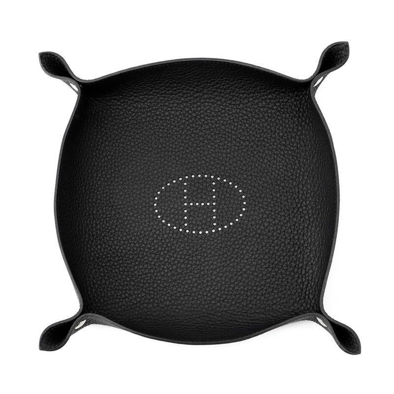 エルメス トレー ヴィドポッシュ ミーズ エ ルランス Hエヴリン ブラック/シルバー金具 トリヨンクレマンス U刻印 黒