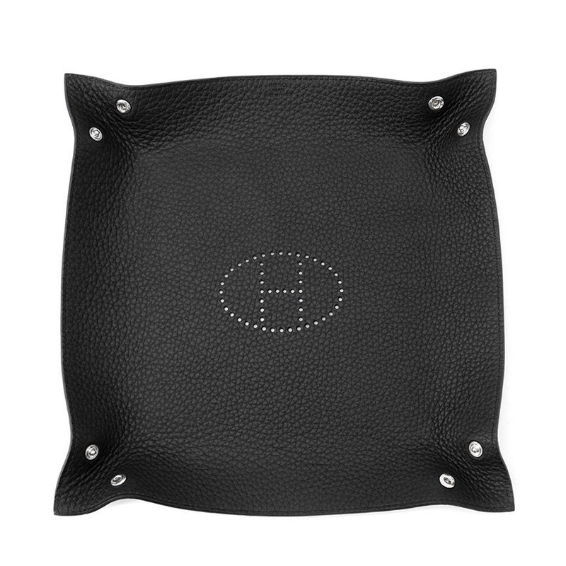 エルメス トレー ヴィドポッシュ ミーズ エ ルランス Hエヴリン ブラック/シルバー金具 トリヨンクレマンス U刻印 黒