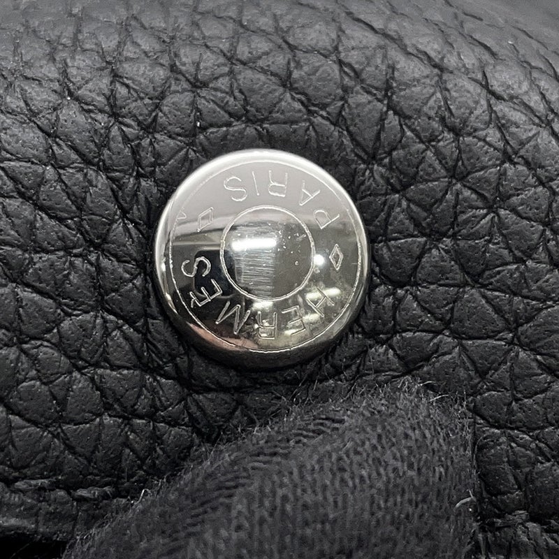 エルメス トレー ヴィドポッシュ ミーズ エ ルランス Hエヴリン ブラック/シルバー金具 トリヨンクレマンス U刻印 黒