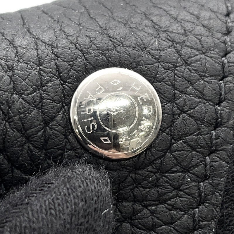 エルメス トレー ヴィドポッシュ ミーズ エ ルランス Hエヴリン ブラック/シルバー金具 トリヨンクレマンス U刻印 黒