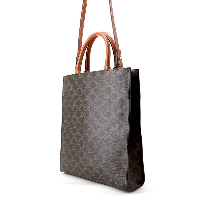 セリーヌ ハンドバッグ トリオンフ スモール バーティカル カバ PVC レザー 191542BZK CELINE 2wayショルダー