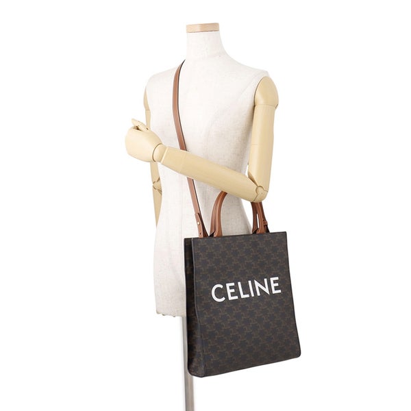 セリーヌ ハンドバッグ トリオンフ スモール バーティカル カバ PVC レザー 191542BZK CELINE 2wayショルダー
