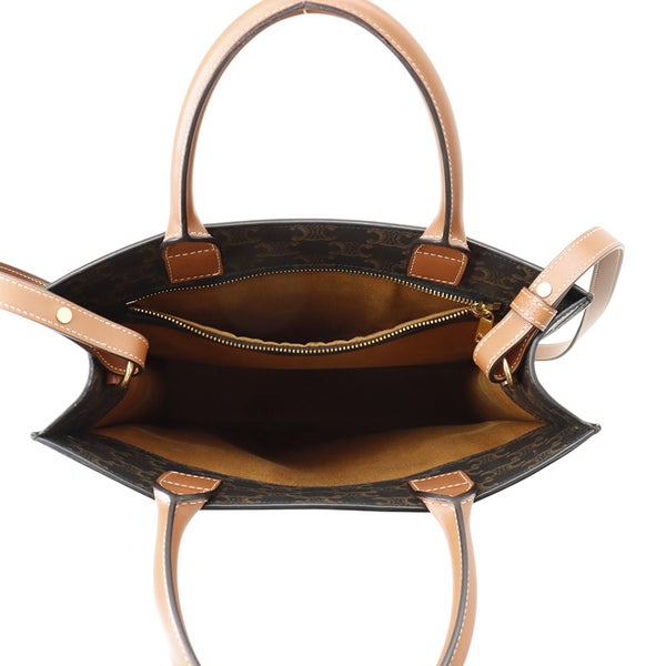 セリーヌ ハンドバッグ トリオンフ スモール バーティカル カバ PVC レザー 191542BZK CELINE 2wayショルダー